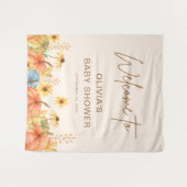 カボチャの赤ちゃんシャワー タペストリー (正面(横))