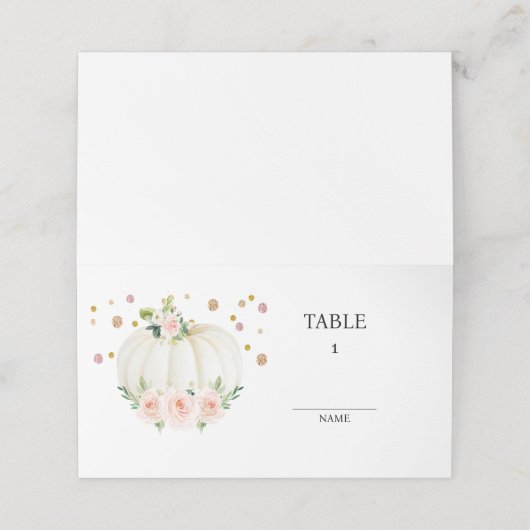 カボチャの赤ちゃんシャワー プレイスカード (外部開封)