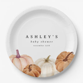 カボチャの赤ちゃんシャワー ペーパープレート