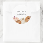 カボチャの赤ちゃんシャワー ラウンドシール (バッグ)