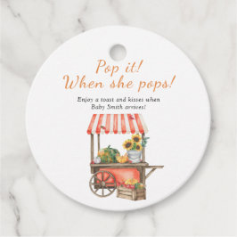 カボチャの赤ちゃんポップ・アートののシャワー – 彼女がポップするとき フェイバータグ