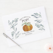 カボチャの赤ちゃんポップ・アートのシャワーラベルに行く 長方形シール (封筒)