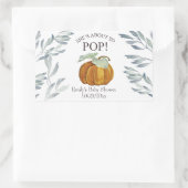 カボチャの赤ちゃんポップ・アートのシャワーラベルに行く 長方形シール (バッグ)