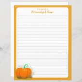 カボチャの遊び場 – 並んだ紙シート (正面/裏面)