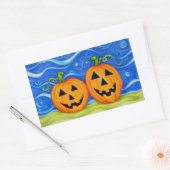 カボチャの長方形ステッカー 長方形シール (封筒)