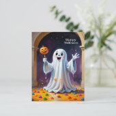 カボチャの陽気な幽霊 ポストカード (スタンド正面)