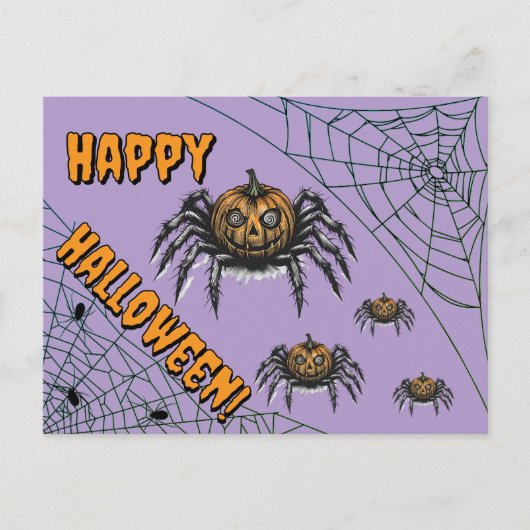 カボチャの頭のクローラー シーズンポストカード (正面)