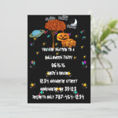 カボチャの頭のハロウィンパーティーの招待状 招待状 (スタンド正面)