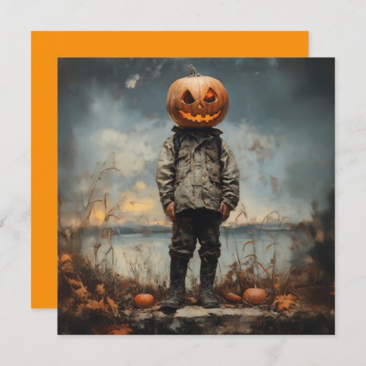 カボチャの頭の放浪者 招待状 (正面/裏面)