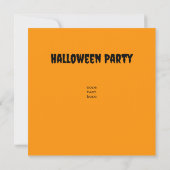 カボチャの頭の放浪者 招待状 (裏面)