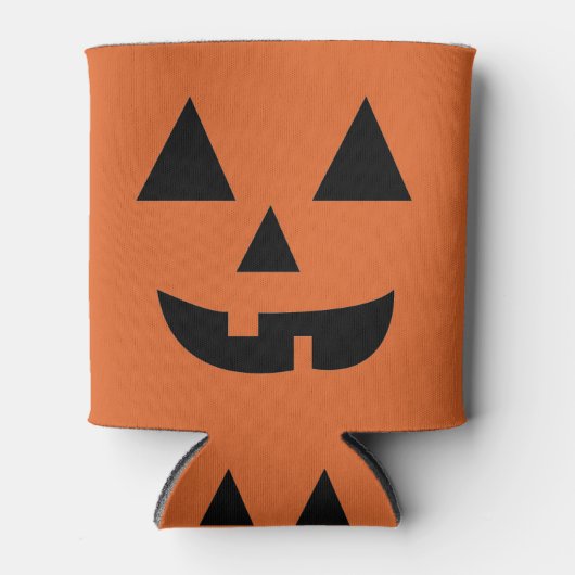 カボチャの顔 ハロウィン 缶クーラー (正面)