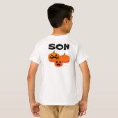 カボチャの飾り付けパーティー 親子おそろい Tシャツ (裏面フル)