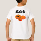 カボチャの飾り付けパーティー 親子おそろい Tシャツ (裏面)