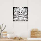 カボチャの魔女は自分で色を付ける ポスター (キッチン)