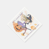 カボチャの魔女ハロウィーンバチェロレッテ スタンダードカクテルナプキン (角)