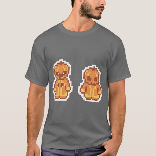カボチャの魔法使いと子供 Tシャツ (正面)