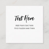 カボチャの黒いベビーガール秋をテーマにした エンクロージャーカード (裏面)