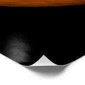 カボチャの黒い背景の写真 ポスター (コーナー)