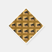 カボチャの黒猫 スタンダードカクテルナプキン (角)