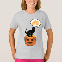 カボチャの黒猫、ハロウィーンTシャツ Tシャツ