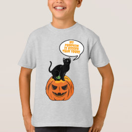 カボチャの黒猫、ハロウィーンTシャツ Tシャツ