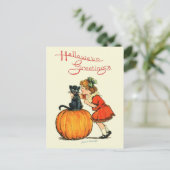 カボチャの黒猫 ポストカード (スタンド正面)