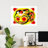 カボチャの3つの怖い芸術 ポスター (ホームオフィス)