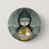 "カボチャの"ボタン生まれて下さい 缶バッジ (正面)