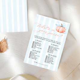 カボチャのwhatsあなたの財布の赤ちゃんシャワーゲーム