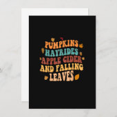 カボチャはアップルサイダーと落下葉する 招待状 (正面/裏面)