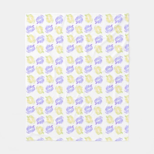 カボチャはハンドハロウィン絵を描のパターンをスタンプ フリースブランケット (正面)