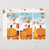 カボチャは招待状にパネルをはめます 招待状 (正面/裏面)