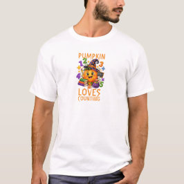カボチャは数字を数えるのが好き 数学教師 ハロウィン Tシャツ