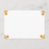 カボチャは本の秋の秋のベビーシャワーのピンクを持って来ます エンクロージャーカード (裏面)