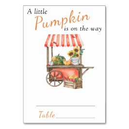 カボチャは歓迎ベビーシャワーの途中にある テーブルナンバー