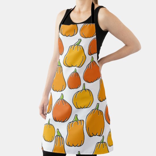 カボチャは継ぎ目無しの模様を収穫する。熟した季節 エプロン (インサイチュ)