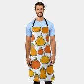 カボチャは継ぎ目無しの模様を収穫する。熟した季節 エプロン (着用した状態)