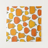 カボチャは継ぎ目無しの模様を収穫する。熟した季節 タペストリー (正面(横))