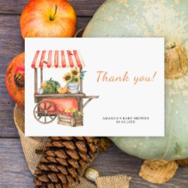 カボチャは途中ベビーシャワーありがとう サンキューカード