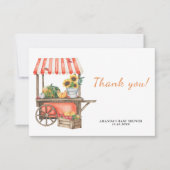 カボチャは途中ベビーシャワーありがとう サンキューカード (正面)