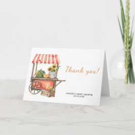 カボチャは途中ベビーシャワーありがとう サンキューカード