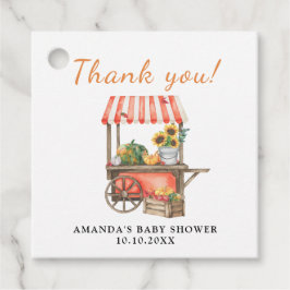 カボチャは途中ベビーシャワーありがとう フェイバータグ