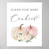 カボチャは、何人のベビーガールシャワーゲームを推測 ポスター (正面)