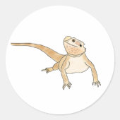 カボチャひげドラゴンステッカー! ラウンドシール (正面)