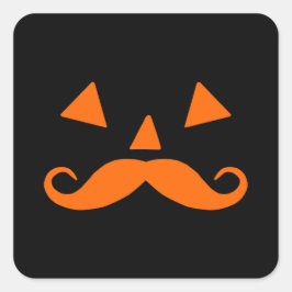 カボチャひげハロウィン スクエアシール