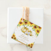 カボチャひまわりゾウ赤ちゃんシャワーありがとう フェイバータグ (インサイチュ)