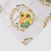 カボチャひまわりフローラ秋葉鳥リース 薄葉紙 (詳細)