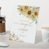 カボチャひまわりブライダルシャワーレシピカードサイン 台座サイン (インサイチュ)