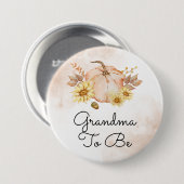 カボチャひまわり祖母の赤ちゃんシャワー 缶バッジ (正面&裏面)