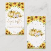 カボチャひまわり象シャワーおむつラッフル エンクロージャーカード (正面/裏面)